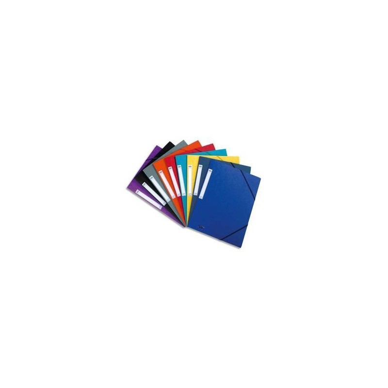 CHEMISE 3 rabats et élastique Eurofolio, en carte lustrée 5/10e coloris assortis 100200725 CHEMISE 3 rabats et élastique Eurofolio, en carte lustrée 5/10e coloris assortis 100200725