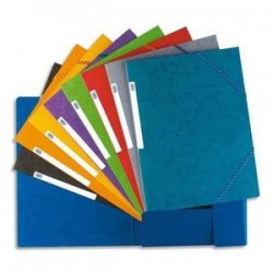 Chemise Carte lustrée - Elba - Top fil 3 rabats - élastique - coloris assortis