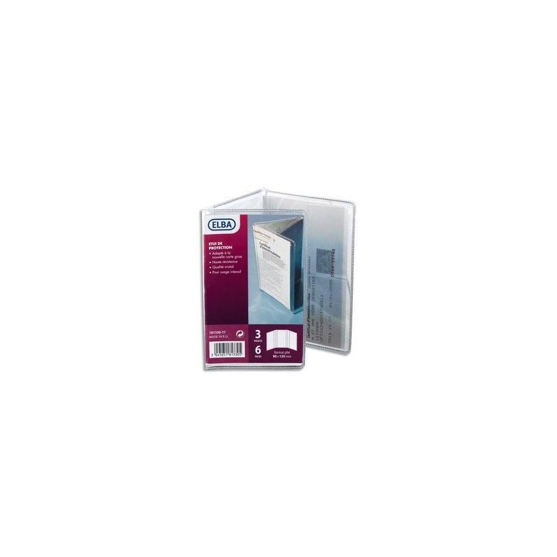 Etui carte grise -3 volets - 6 faces - Elba - 135X90 Etui carte grise -3 volets - 6 faces - Elba - 135X90