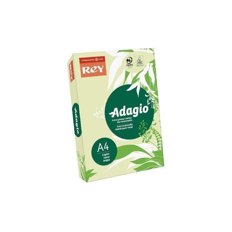 Papier couleur vert - Rey - Adagio - 500 feuilles A4 - 80g - Copieur, laser, jet encre Papier couleur vert - Rey - Adagio - 500 feuilles A4 - 80g - Copieur, laser, jet encre
