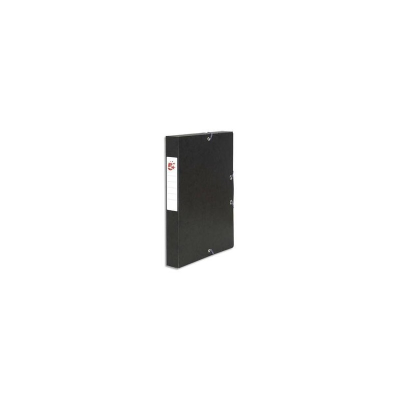 Boîte classement à Elast. - Carte 600g - Noir - Dos 40mm - 5ETOILES Boîte classement à Elast. - Carte 600g - Noir - Dos 40mm - 5ETOILES