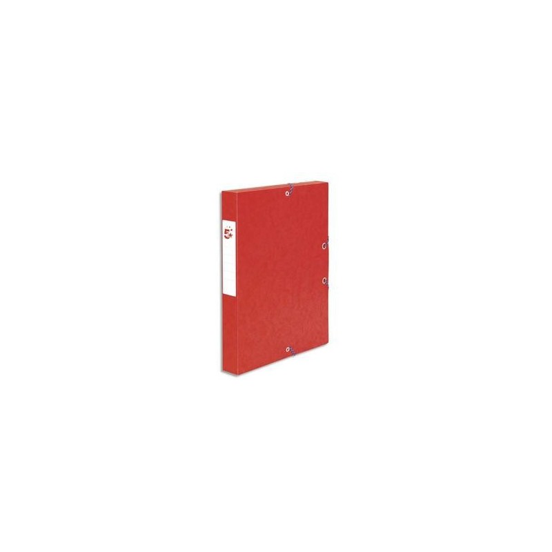 Boîte classement à Elast. - Carte 600g - Rouge - Dos 40mm - 5ETOILES Boîte classement à Elast. - Carte 600g - Rouge - Dos 40mm - 5ETOILES