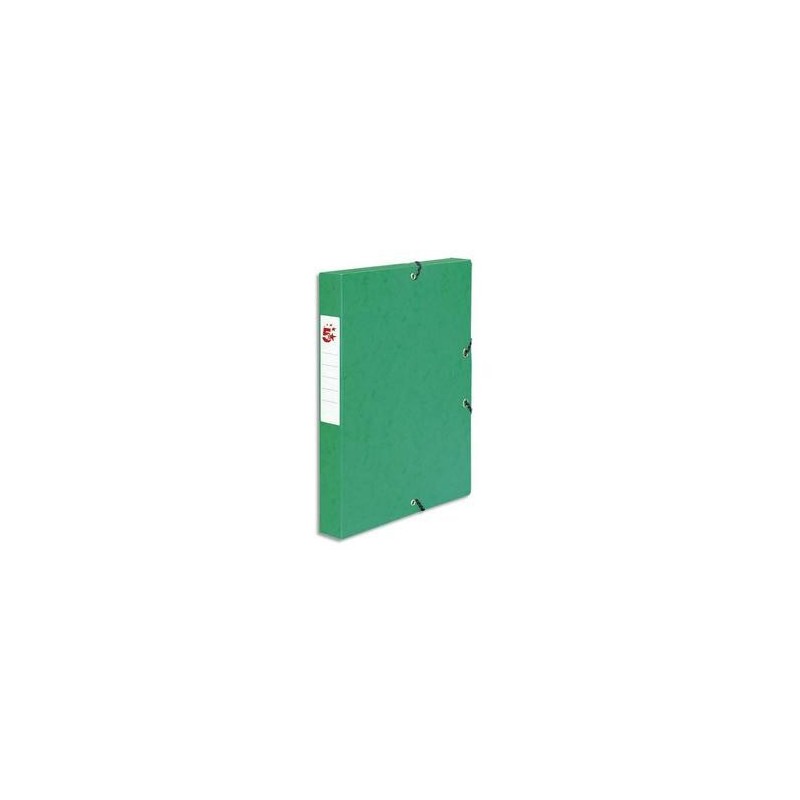 Boîte classement à Elast. - Carte 600g - Vert - Dos 40mm - 5ETOILES Boîte classement à Elast. - Carte 600g - Vert - Dos 40mm - 5ETOILES