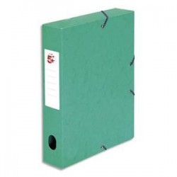 Boîte classement à Elast. - Carte 600g - Vert - Dos 60mm - 5ETOILES
