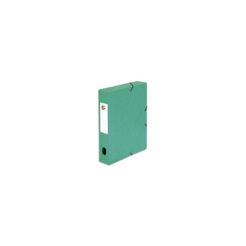 Boîte classement à Elast. - Carte 600g - Vert - Dos 60mm - 5ETOILES Boîte classement à Elast. - Carte 600g - Vert - Dos 60mm - 5ETOILES