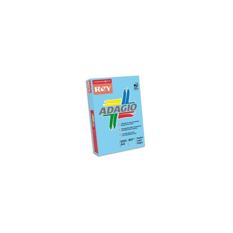 Papier - 500 feuilles A4 - 80g - bleu vif - Adagio - PAPYRUS Papier - 500 feuilles A4 - 80g - bleu vif - Adagio - PAPYRUS