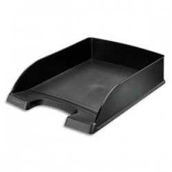 Corbeille courrier - Porte Etiquette - Noir - (lxhxp) 25,5x7x36 - LEITZ