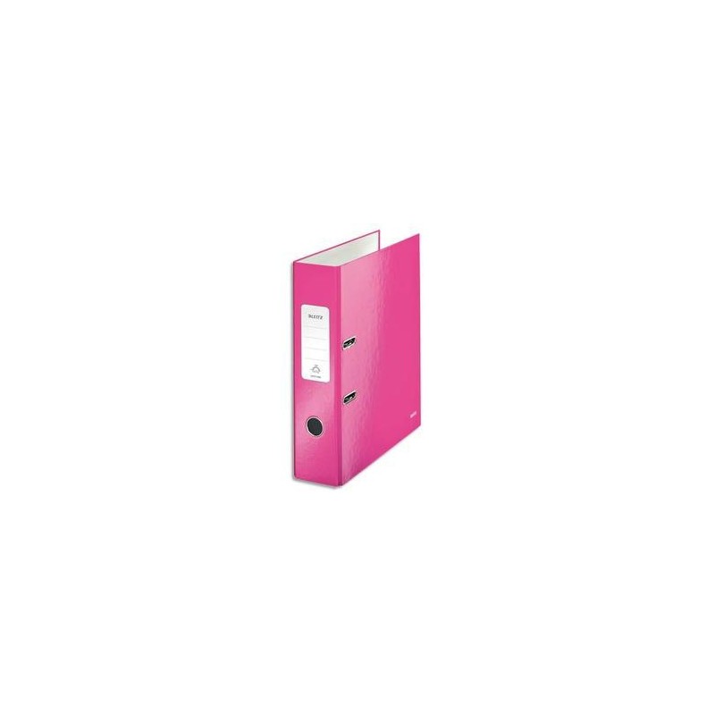 Classeur à levier WOW - Dos rond de 8cm - 31,8x28,5 - Rose - LEITZ Classeur à levier WOW - Dos rond de 8cm - 31,8x28,5 - Rose - LEITZ