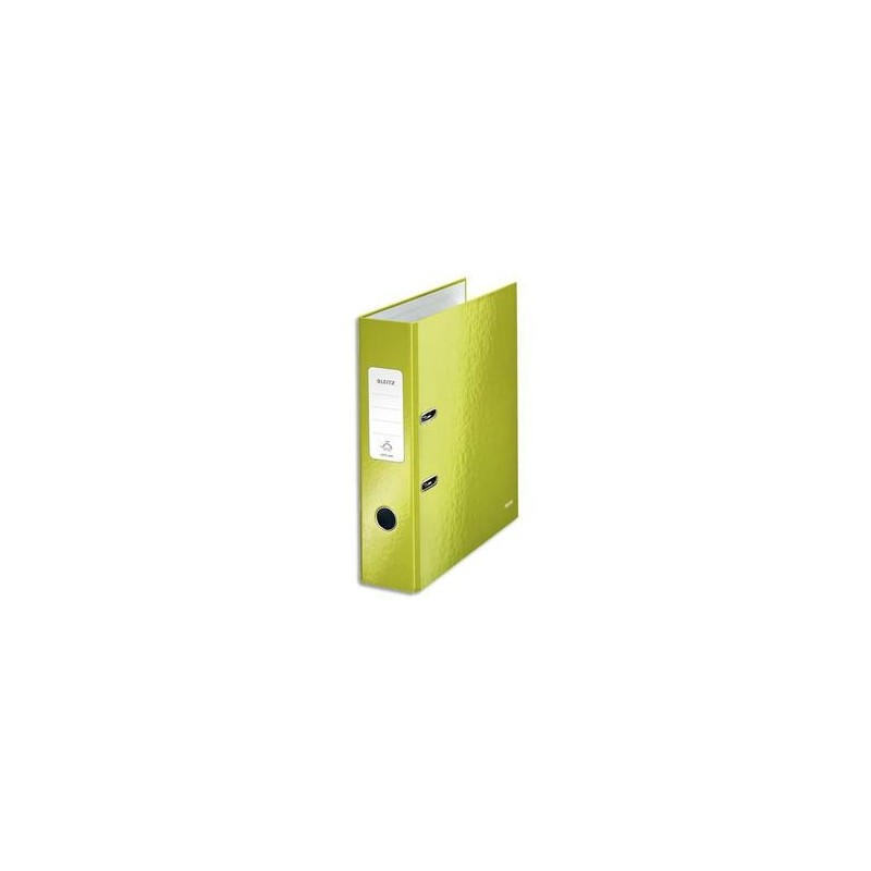 Classeur à levier WOW - Dos rond de 8cm - 31,8x28,5 - Vert - LEITZ Classeur à levier WOW - Dos rond de 8cm - 31,8x28,5 - Vert - LEITZ