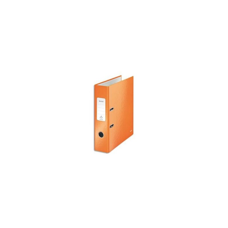 Classeur à levier WOW - Dos rond de 8cm - 31,8x28,5 - Orange - LEITZ Classeur à levier WOW - Dos rond de 8cm - 31,8x28,5 - Orange - LEITZ