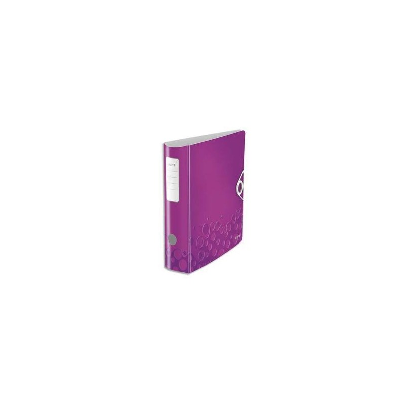 Classeur à levier WOW - Dos rond de 7,5cm -Polypro.- 31,8x31,4 - Violet - LEITZ Classeur à levier WOW - Dos rond de 7,5cm -Polypro.- 31,8x31,4 - Violet - LEITZ