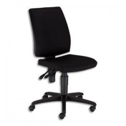 Siège Twiteur.- Piétement nylon - dossier et assise tissu noir - CONFORT