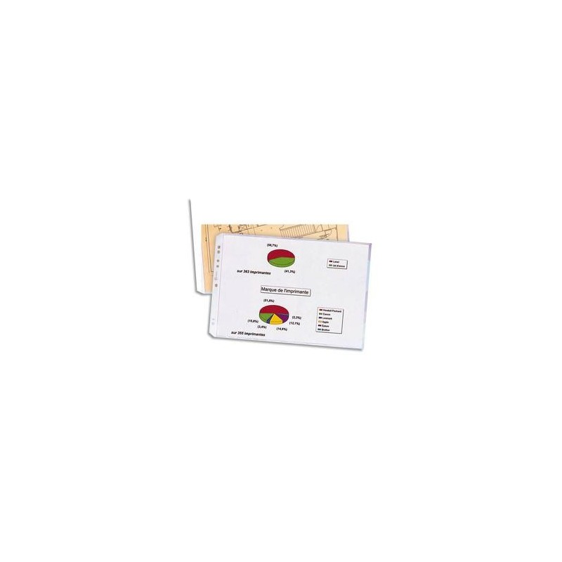 Sachet /10 Poch. Perfor. - PP - A3 - Ouv. Coin - ELBA Sachet /10 Poch. Perfor. - PP - A3 - Ouv. Coin - ELBA