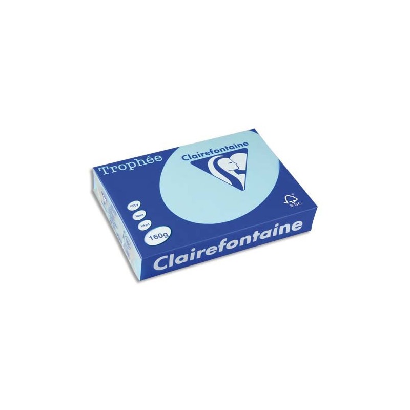 Ramette 500F- TROPHEE - 80g - Bleu - CLAIREFONTAINE Ramette 500F- TROPHEE - 80g - Bleu - CLAIREFONTAINE