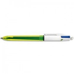 Stylo Bille - 4 couleurs fun + Jaune fluo - BIC