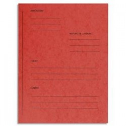 P/25 Doss PLAIDOIRIE - Carte - Rouge - EXACOMPTA