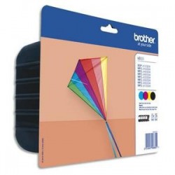 Cartouche brother jet d'encre originale LC223VALBP 3 couleurs + noir multipack 4 unités