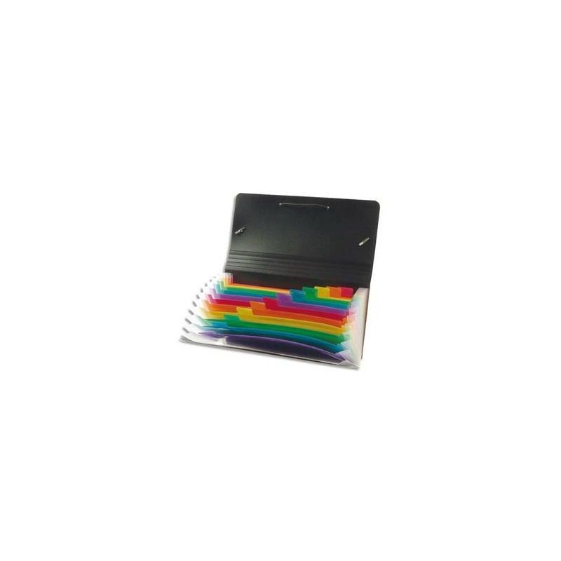 Trieur/Format Chéquier - RAINBOW - 12 Compart - Noir - VIQUEL Trieur/Format Chéquier - RAINBOW - 12 Compart - Noir - VIQUEL