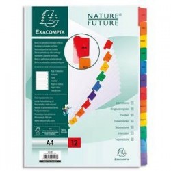 Jeu intercal/12 T- Janv/Déc - A4 - 170g - EXACOMPTAE