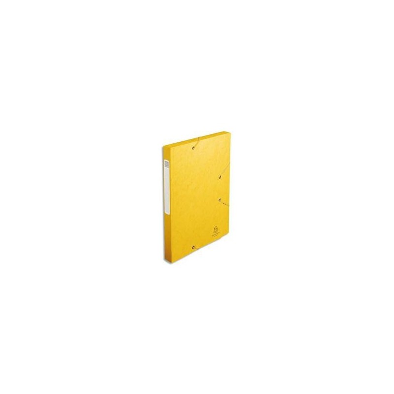 Chem/3 Rab+Elast - CARTOBOX - D2,5cm - Jaune - EXACOMPTA Chem/3 Rab+Elast - CARTOBOX - D2,5cm - Jaune - EXACOMPTA