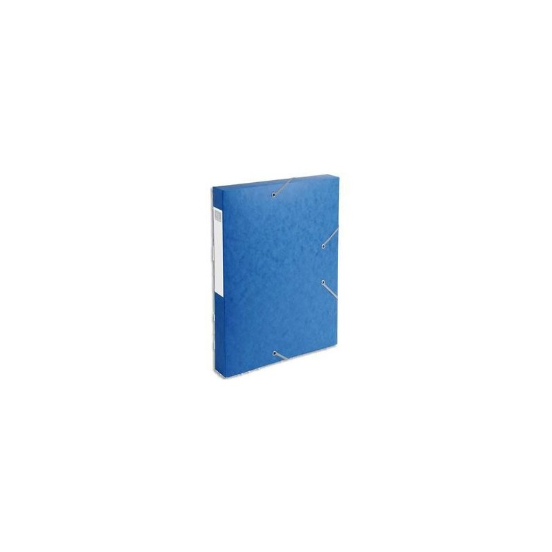 Chem/3 Rab+Elast - CARTOBOX - D4cm - Bleu- EXACOMPTA Chem/3 Rab+Elast - CARTOBOX - D4cm - Bleu- EXACOMPTA