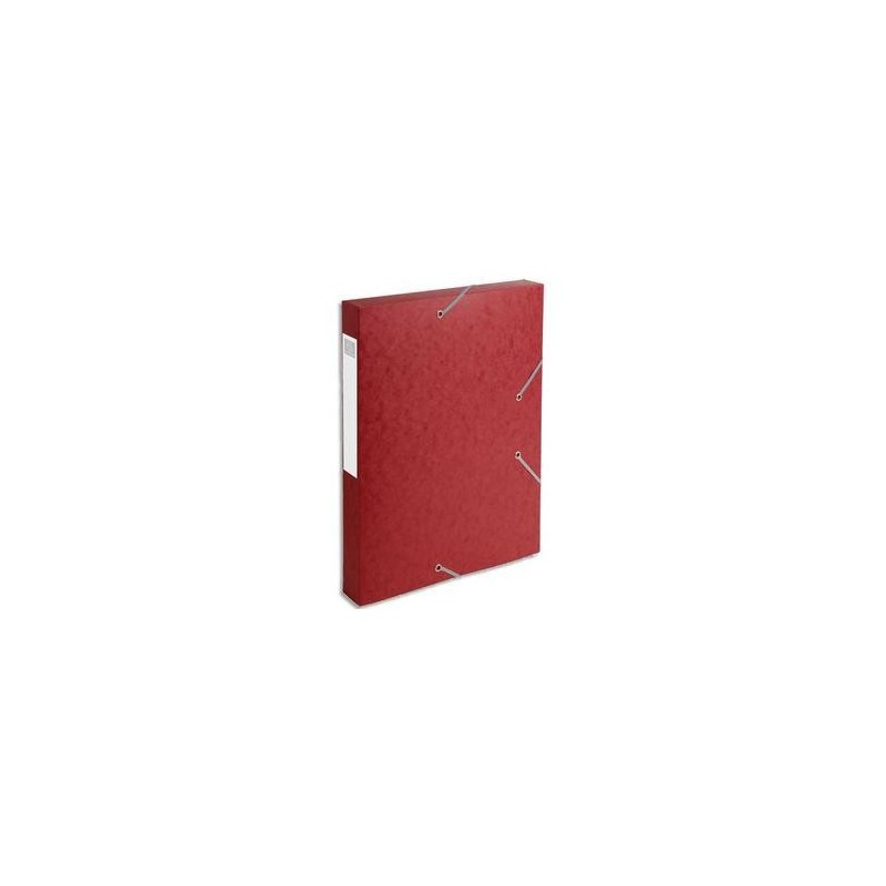 Chem/3 Rab+Elast - CARTOBOX - D4cm - Rouge- EXACOMPTA Chem/3 Rab+Elast - CARTOBOX - D4cm - Rouge- EXACOMPTA