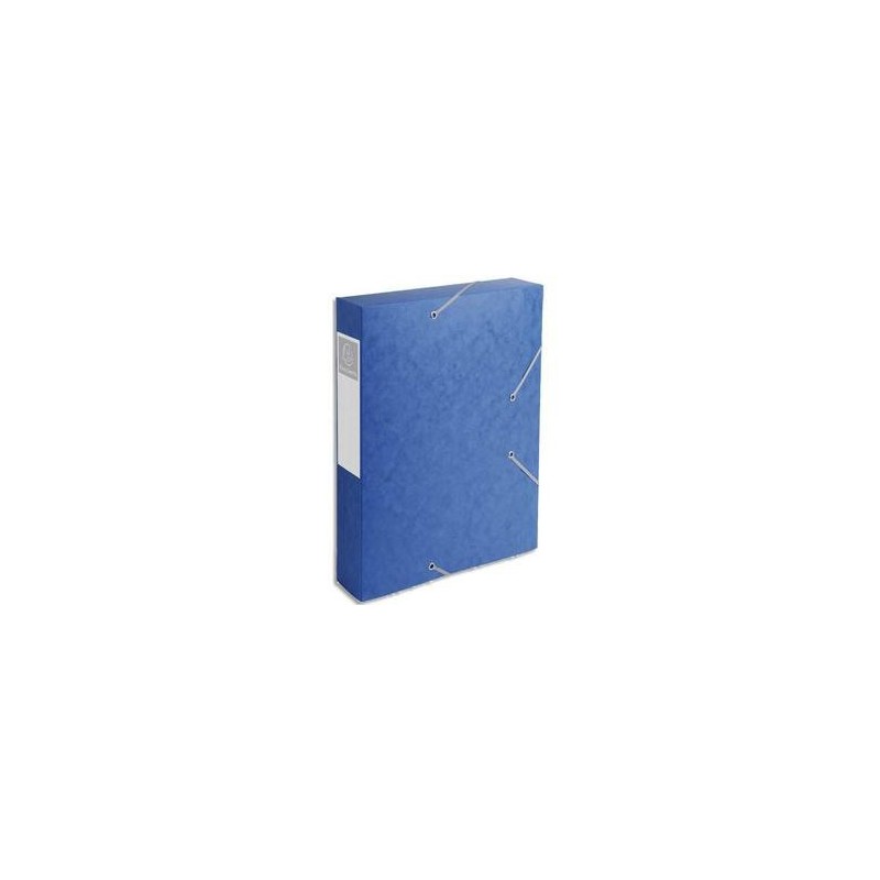 Chem/3 Rab+Elast - CARTOBOX - D6cm - Bleu- EXACOMPTA Chem/3 Rab+Elast - CARTOBOX - D6cm - Bleu- EXACOMPTA