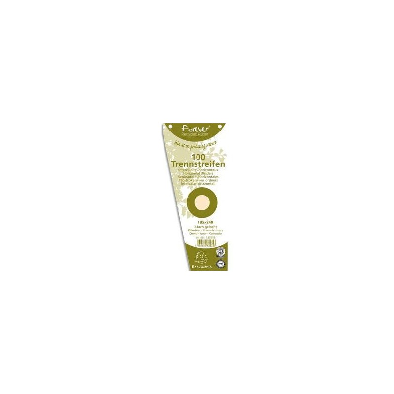 Paq / 100 Interc - TRAPEZE - Chamois - EXACOMPTA Paq / 100 Interc - TRAPEZE - Chamois - EXACOMPTA