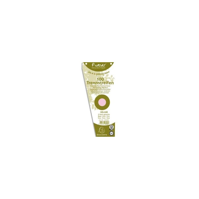 Paq / 100 Interc - TRAPEZE - Rose - EXACOMPTA Paq / 100 Interc - TRAPEZE - Rose - EXACOMPTA