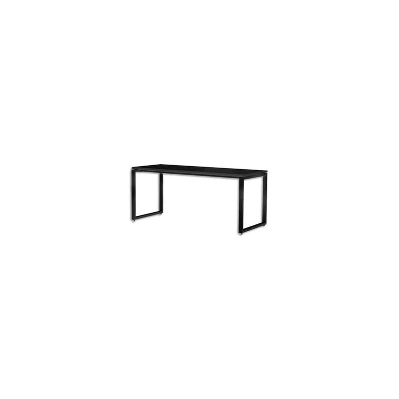 Bureau droit - L 180cm - MT3 ELEGANCE - Noir - MTI Bureau droit - L 180cm - MT3 ELEGANCE - Noir - MTI