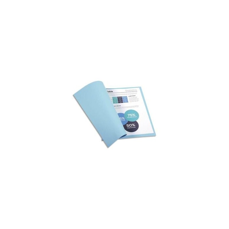 Pqt 100 Chemises - 220g - FOREVER - Bleu clair - EXACOMPTA Pqt 100 Chemises - 220g - FOREVER - Bleu clair - EXACOMPTA
