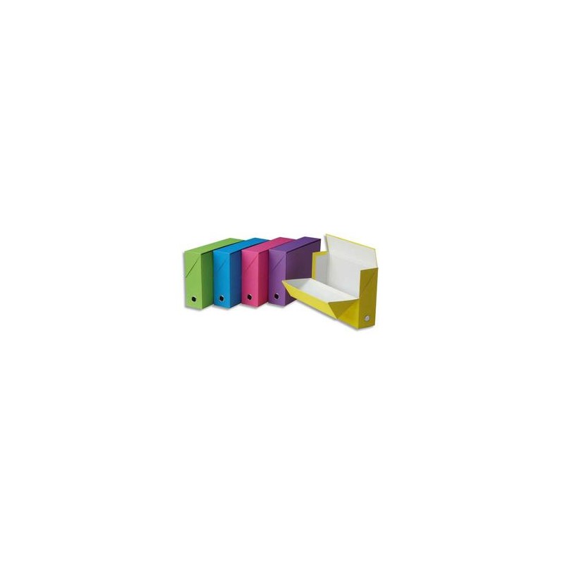 EXACOMPTA Boîte de transfert Salsa, carton fort recouvert papier, dos 9 cm, 34x25,5 cm, coloris assortis EXACOMPTA Boîte de transfert Salsa, carton fort recouvert papier, dos 9 cm, 34x25,5 cm, coloris assortis