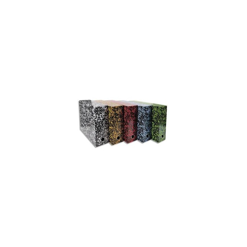 EXACOMPTA Boîte transfert marbrée Anoney, carton rigide recouvert papier vernis, dos 9cm, assortis EXACOMPTA Boîte transfert marbrée Anoney, carton rigide recouvert papier vernis, dos 9cm, assortis