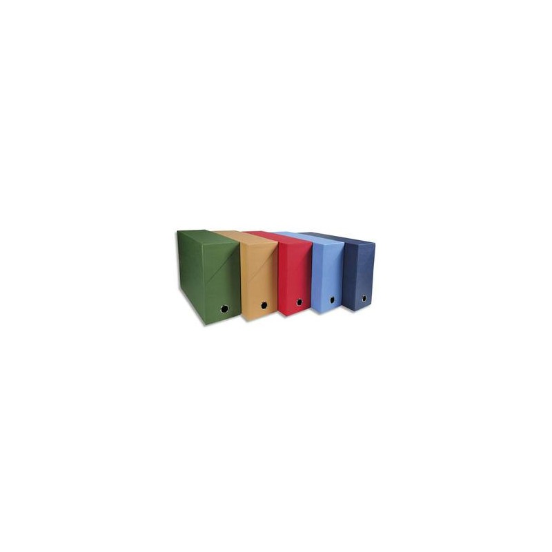 EXACOMPTA Boîte de transfert, carton rigide recouvert de papier toilé, dos 12 cm, 34x25,5 cm, assortis EXACOMPTA Boîte de transfert, carton rigide recouvert de papier toilé, dos 12 cm, 34x25,5 cm, assortis