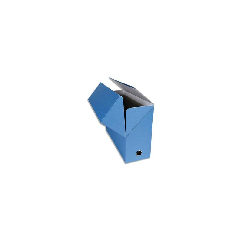 EXACOMPTA Boîte de transfert, carton rigide recouvert de papier toilé, dos 12 cm, 34x25,5 cm, bleu EXACOMPTA Boîte de transfert, carton rigide recouvert de papier toilé, dos 12 cm, 34x25,5 cm, bleu