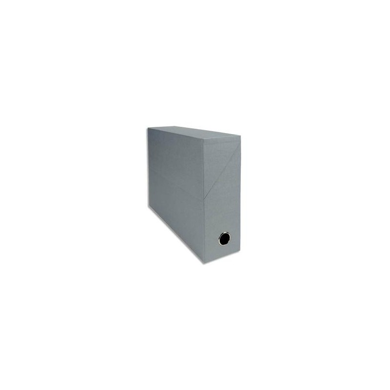 EXACOMPTA Boîte de transfert, carton rigide recouvert de papier toilé, dos 9 cm, 34x25,5 cm, gris EXACOMPTA Boîte de transfert, carton rigide recouvert de papier toilé, dos 9 cm, 34x25,5 cm, gris