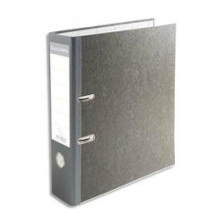 EXACOMPTA Classeur à levier en carton gris avec perforateur dos 70mm