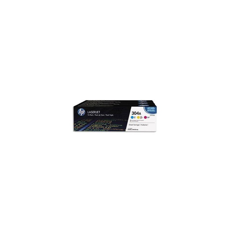 HP Tri pack couleurs laser 304A CF372AM