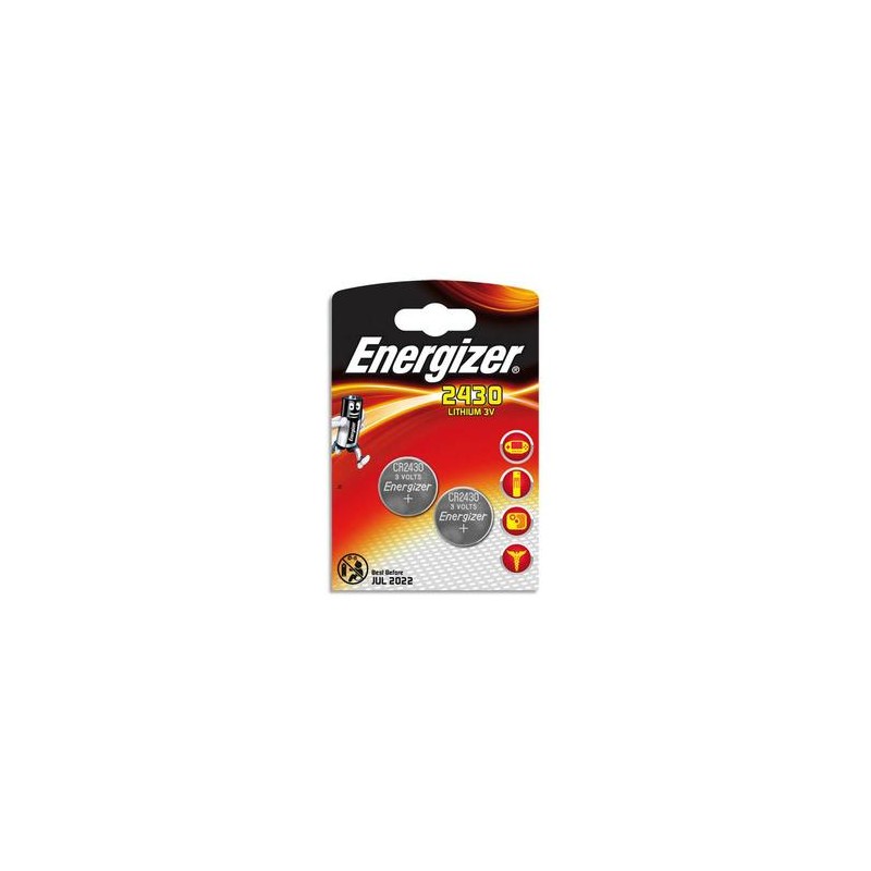 ENERGIZER blister de 2 piles lithium CR2430 FSB2 637991 ENERGIZER blister de 2 piles lithium CR2430 FSB2 637991