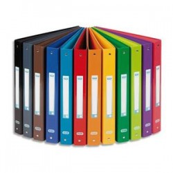 ELBA Classeur 4 anneaux SCHOOL LIFE rembordé carte, format A4+, dos de 4 cm, assortis