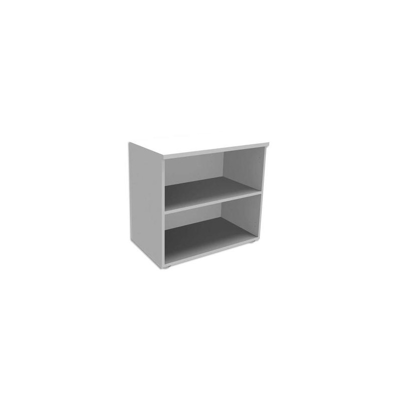 SIMMOB Armoire Basse 1 tablette sans porte INEO - Dimensions : L80 x H72 x P47 cm coloris Blanc perle