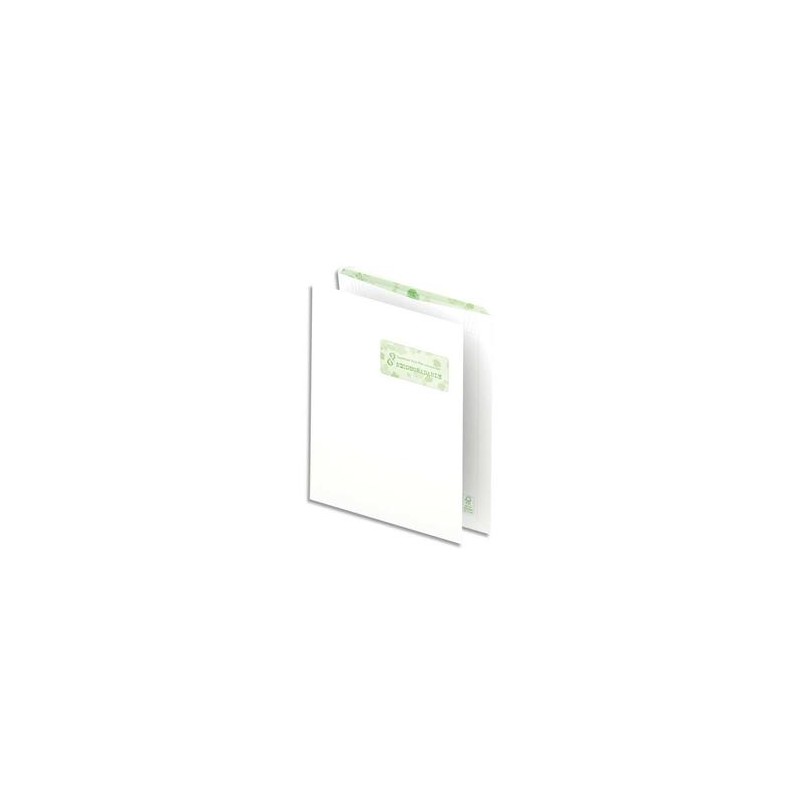 OXFORD Boîte de 500 pochettes recyclées extra blanches 90g format C4 229x324 mm avec fenêtre 50x100 mm OXFORD Boîte de 500 pochettes recyclées extra blanches 90g format C4 229x324 mm avec fenêtre 50x100 mm