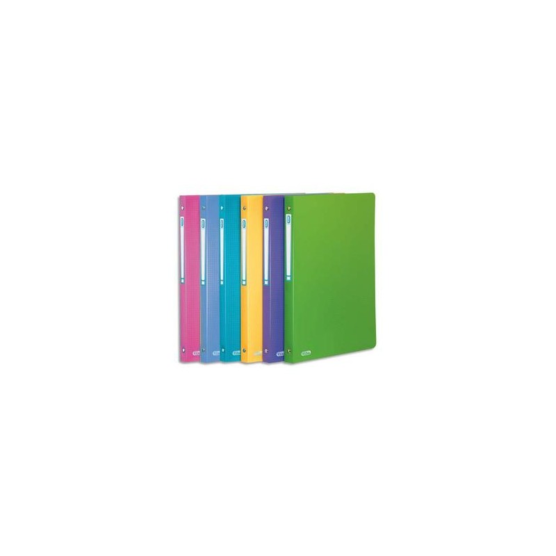 ELBA Classeur 4 anneaux Memphis en polypropylène, dos de 2cm, format A4, coloris assortis style ELBA Classeur 4 anneaux Memphis en polypropylène, dos de 2cm, format A4, coloris assortis style