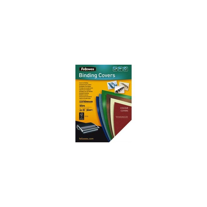 FELLOWES Boîtes de 25 couvertures DELTA format A4 blanc 5373601