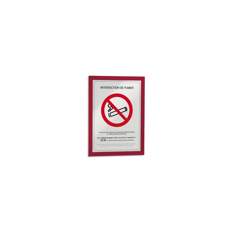 DURABLE Sachet de 2 cadres d'affichage magnétiques Duraframe, format A4, coloris rouge DURABLE Sachet de 2 cadres d'affichage magnétiques Duraframe, format A4, coloris rouge