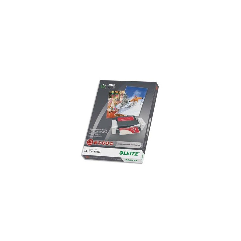 LEITZ Pack de 100 pochettes A4 175 microns UDT 74830000 LEITZ Pack de 100 pochettes A4 175 microns UDT 74830000