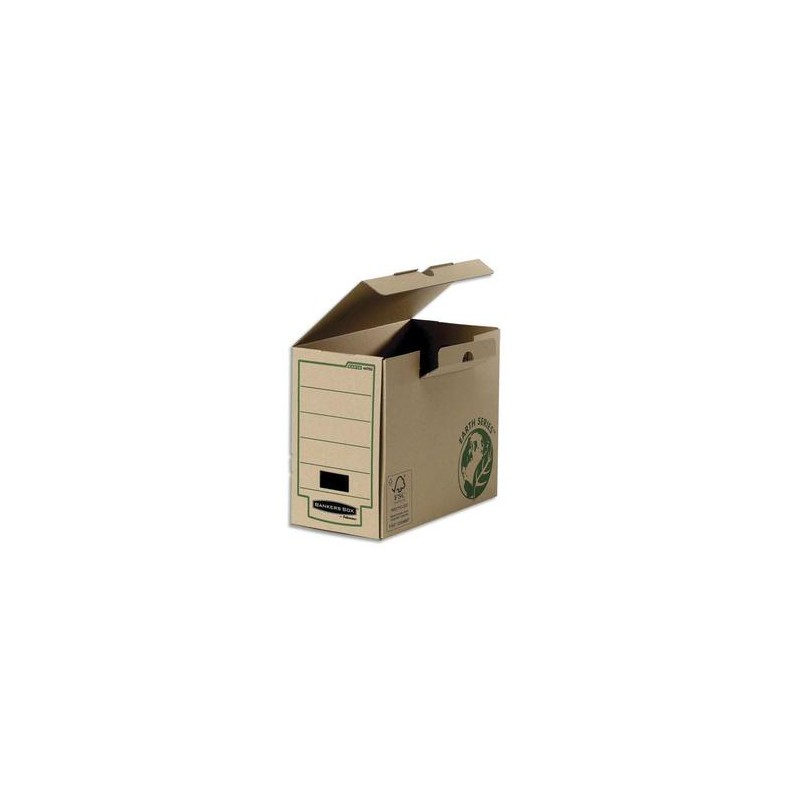 BANKERS BOX Boîte archives dos de 20 cm EARTH SERIES. Montage manuel, en carton kraft BANKERS BOX Boîte archives dos de 20 cm EARTH SERIES. Montage manuel, en carton kraft