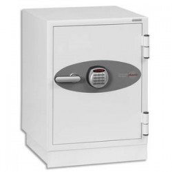 PHOENIX Coffre-fort ignifugé 1h30 acier 63 litres serrure à code fire fighter L50 x H72 x P50 cm blanc