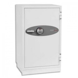 PHOENIX Coffre-fort ignifugé 2h acier 145 litres serrure à code fire fighter L65,5 x H114 x P56 cm blanc