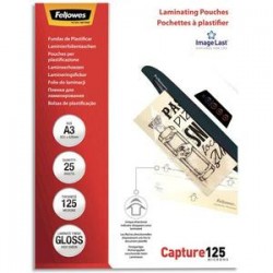 FELLOWES Paquet de 25 pochettes de plastification A3 125 microns 53965